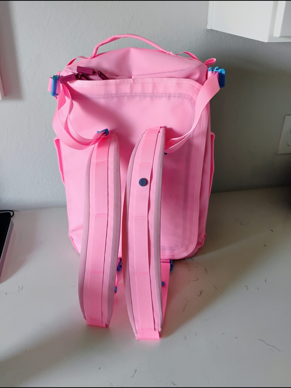 Baboon To The Moon Go-Bag Big Cotton Candy Pink Travel Duffel Backpack Day Pack